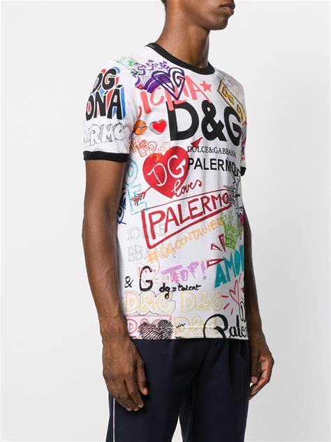 dolce gabbana mens net shirt|dolce and gabbana graphic tees.